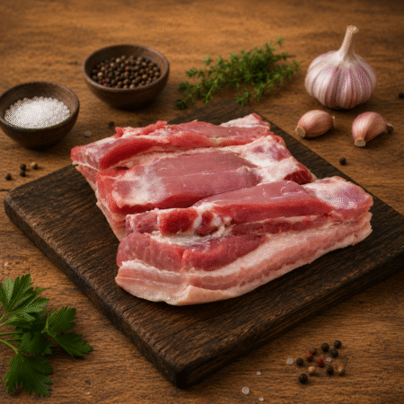 Boczek wieprzowy surowy ze skórą i kością 1,5-2,5kg